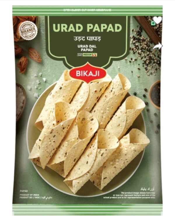 Bikaji Urad Dal Papad(250gx2pcs)