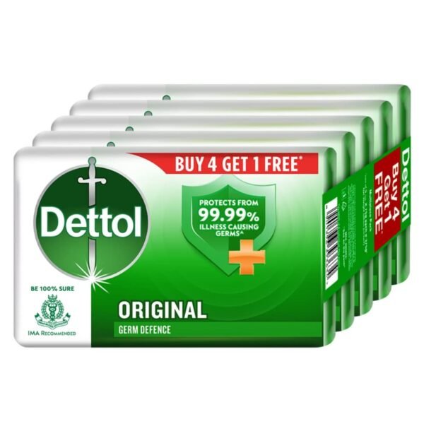 Dettol Original Grem Defense Mega Saver Pack (Pack of 5 Nos +100g)(Pack of 5)(5x100g)