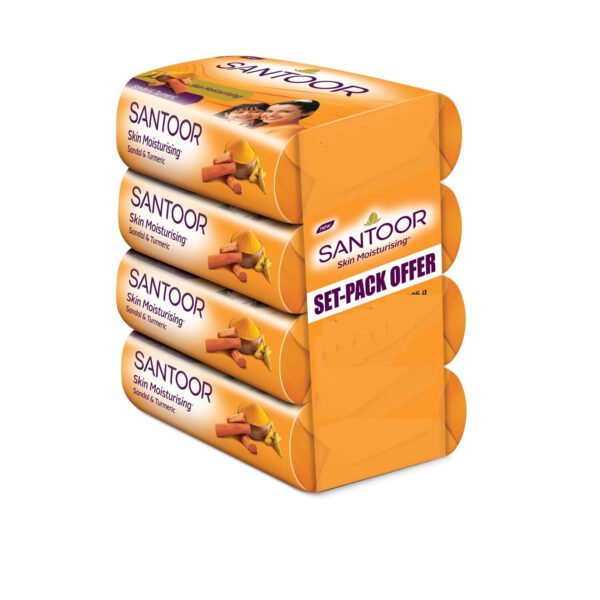 Santoor Skin Moisturising Soap (Pack Of 4 Units x100g)